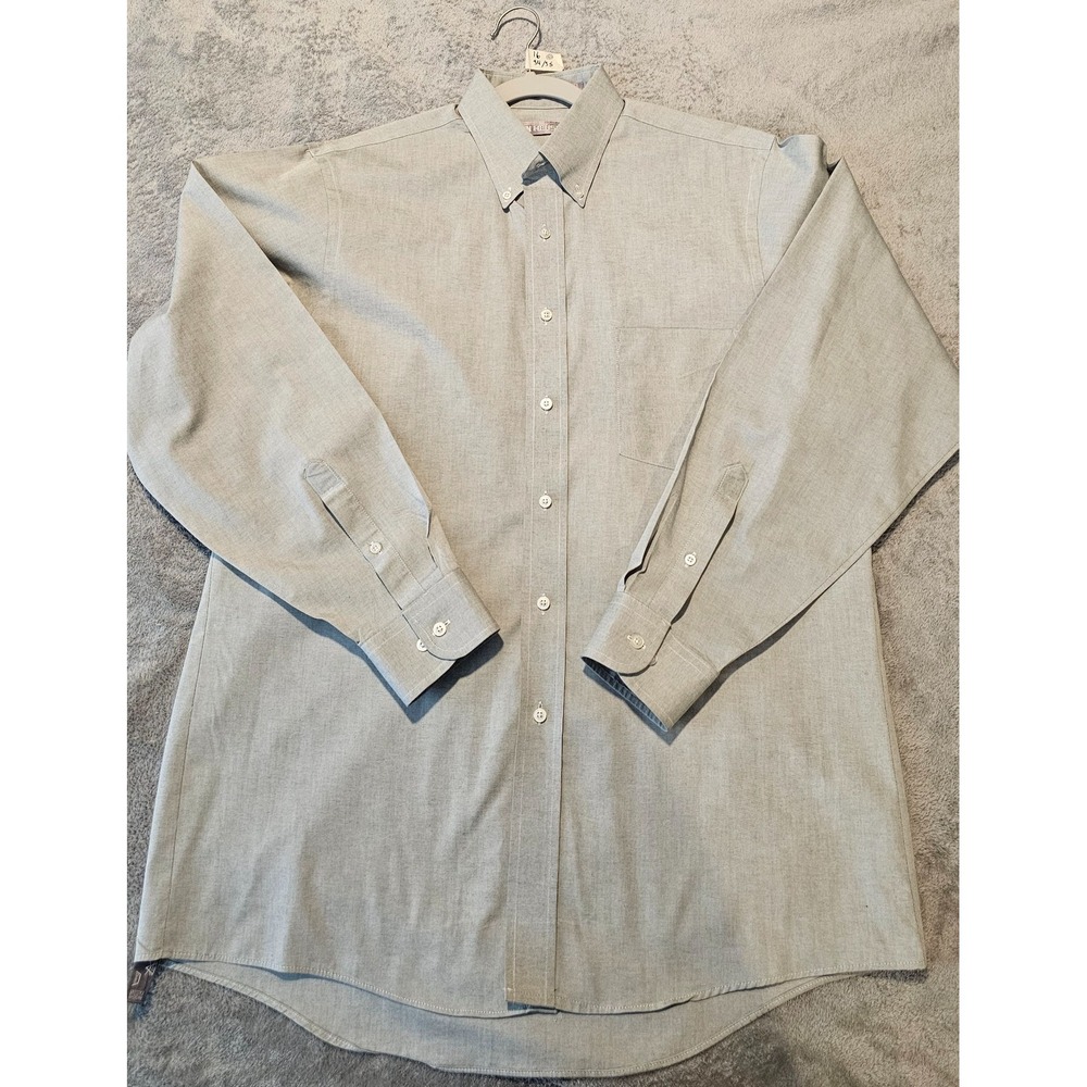 Van Heusen Regular Fit Mens Long Sleeve Button Down Dress Shirt Wrinkle Free 16